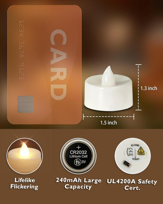 Homemory_24-Pack_Flameless_LED_Tea_Lights_Candles_Battery_Operated,_200+Hour_Fake_Electric_Candles_TeaLights_for_Votive,_Halloween,_Ofrenda,_Diya,_Wedding_Centerpiece_Table_Decor,_Funeral,_Christmas