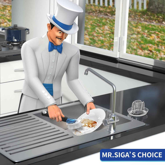 MR.SIGA Soap Dispensing Dish Brush Refills, 4 Pack