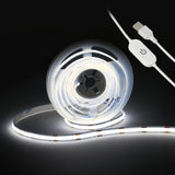 Led Strip Lights, 5V USB LED Lighting COB Short LED Strip Light White Flexible Not Dimmable led Light for Display Cabinet, Living Room,DIY Home COB Lighting Decor tv Lights (3.28FT 6500K)