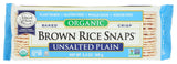 Edward & Sons, Rice Snaps Plain Unsalted Organic, 3.5 Ounce