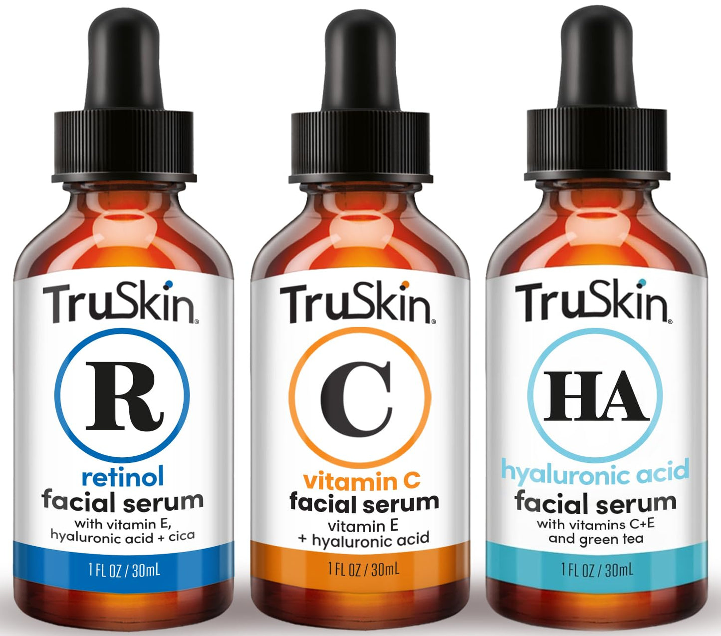 TruSkin_Face_Serum_Trio_-_Vitamin_C,_Retinol_&_Hyaluronic_Acid_Anti-Aging_Serums_for_Face_-_AM,_PM_&_All-Day_Skincare_Routine_-_Brightening,_Smoothing_&_Hydrating_Facial_Serums,_1_fl_oz_Each