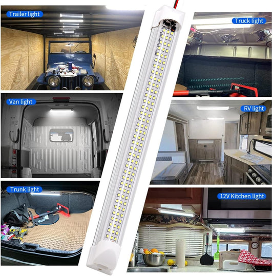 12v_LED_Interior_Light_Bar_|_108LEDs_1600LM_6W_DC_12_Volt_led_Strip_Lights_Enclosed_Trailer_Lights_Fixture_for_Camper_Truck_Van_RV_Trailer_Cargo_Cabient_Lights_Fixture_Motorhome_Lorry_(4Pack)