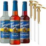 Torani Syrups, Coffee Syrups for Drinks, Pumps Included, 25.4 Fl Oz Ea