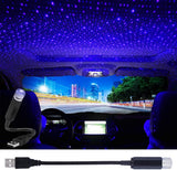 LEDCARE USB Star Projector Night Light, Portable Adjustable Romantic Interior Roof Lights Star Lamp Projector Decorations for Car, Ceiling, Bedroom (Violet Blue)
