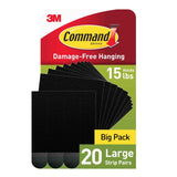 Command 15 lb Large Picture Hanging Strips, Damage-Free Hangers for Picture Frames, No Tools Required, Great for Home Room Wall Decor, Black Adhesive