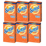 SINGLES TO GO! Sunkist Singles To Go Drink Mix Orange, 3 Boxes with 6 Packets Each -18 Total Servings