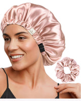 YANIBEST Adjustable Satin Bonnet Double Layer Hair Bonnet for Sleeping Bonnets for Women Hats Curly Natural Hair
