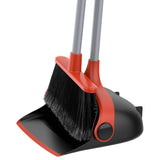 MR.SIGA Broom and Dustpan Set with Adjustable Long Handle, Upright Combo for Floor, Cleaning Lobby