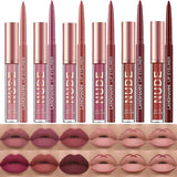 LANGMANNI 6 Matte Lipstick with 6 Lipliners Durable Makeup Set,Long-Lasting Non-Stick Cup Not Fade Waterproof Pigmented Velvet Lipgloss Kit Beauty Cosmetics Makeup Gift for Girls (#A) Flawless