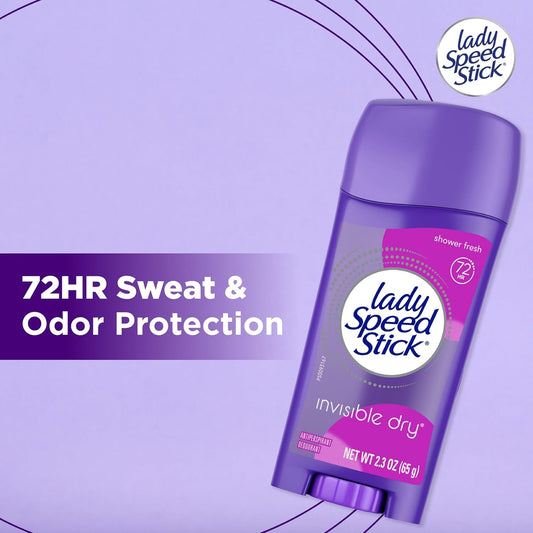 Lady_Speed_Stick_Antiperspirant_Deodorant_for_Women,_72_HR_Sweat_&_Odor_Protection,_Invisible_Dry,_Shower_Fresh_Scent,_2.3_oz_Stick_(4_Pack)