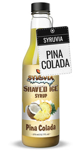 Syruvia Snow Cone Syrup 12.7oz - Syrup For Shaved Ice, Snow Cones, Slushies, Italian Soda, Popsicles. Kosher, Dairy-Free.