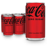 Coke Zero Sugar Mini-Can 7.5 fl oz, 6 Pack (Package May Vary)