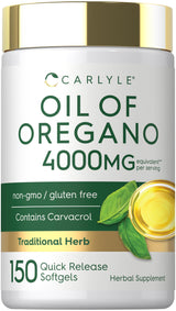 Carlyle Oregano Oil Extract | Max Potency | 150 Softgel Capsules | Non-GMO and Gluten Free Formula | Contains Carvacrol