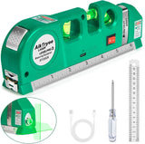 Laser Level Line Tool, Multipurpose Laser Level Kit Standard Cross Line Laser leveler Beam Tool with Metric Rulers 8ft/2.5M for Picture Hanging cabinets Tile Walls by AikTryee.