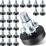 MROCO Furniture Leveling Feet with T-Nuts, 12 PCS 1/4"-20 UNC Thread Adjustable Levelers, Leg Levelers Table Feet Screw on for Deak, Chairs, Stool Legs, Cabinet