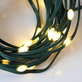 QBIS Outdoor Christmas Lights - Fairy Lights Battery Operated with Small Warm White LEDs, Green Wire, Multifunction, 6hr Timer, Indoor/Outdoor Battery Operated String for Wreath, Garland or Tree