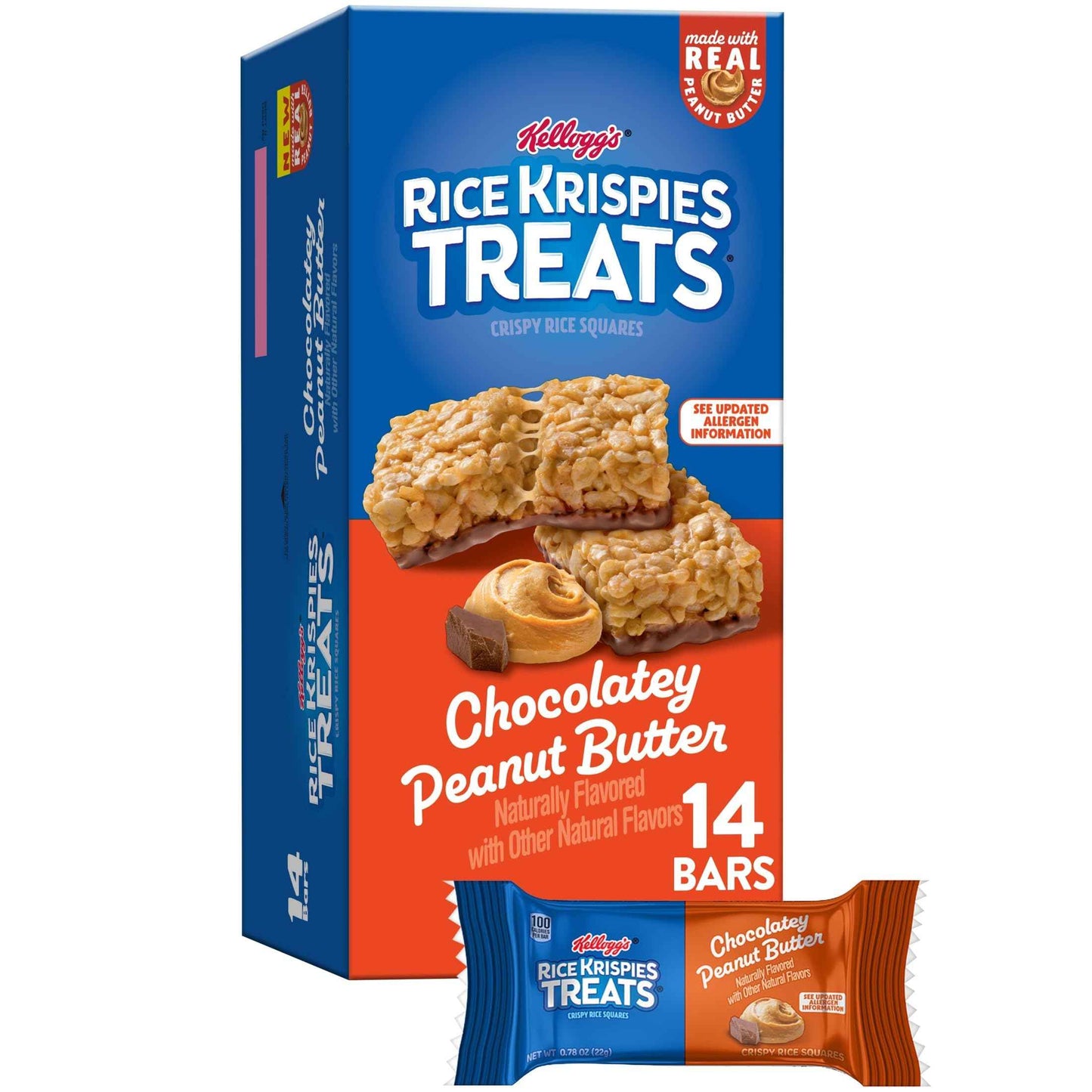 Rice Krispies Treats Crispy Marshmallow and Rice Squares, Lunch Snacks, Kids Snacks