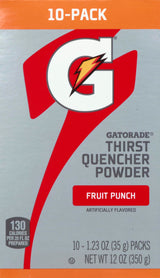 Gatorade Thirst Quencher Powder 1.23oz Packets Lemon-Lime 10-Pack Instant Hydration for Athletes 20oz Per Pack 130 Calories