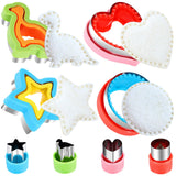 Sandwich Cutter and Sealer, Bread Sandwich Decruster Maker Fruit Vegetable Cookie Cutters for Bento Box, Heart, Star, Dinosaur, Circle Shapes Sandwich and Cookie Cutters.
