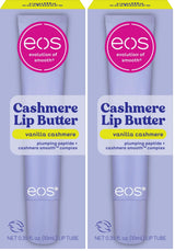 eos Cashmere Lip Butter - Vanilla Cashmere, Plumping Peptides, Smoothing, eos Lip Butter, Shea Butter, Lip Mask, Lip Moisturizer, Soft Lips, 0.35 fl oz