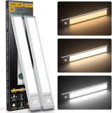 Under Cabinet Lights,76 LED Operated Motion Sensor Light Indoor,1500mAh USB Rechargeable Closet Lights, 2/4 Pack Magnetic Dimmable Closet Lights,Wireless Under Counter Lights for Kitchen, Stairs