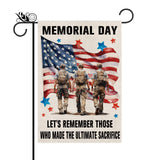 Memorial Day Garden Flag Patriotic 4th of July Stars and Stripes Veterans American Patriotic Vertical Double Sided Yard Outdoor Decor 12.5x18 Inch