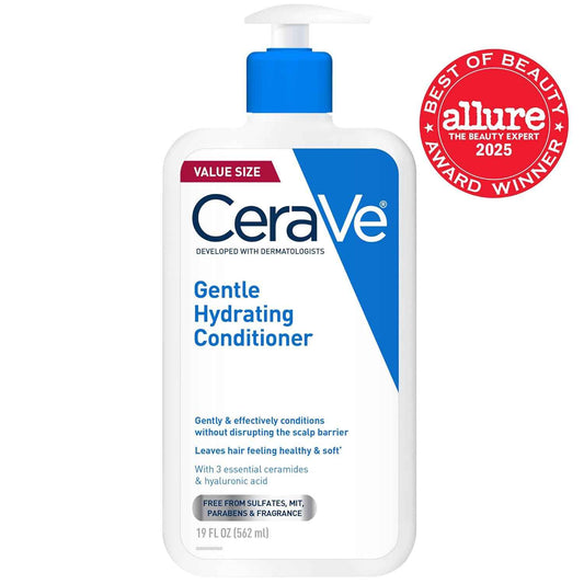 CeraVe Gentle Hydrating Conditioner, Hair Conditioner With Ceramides, Niacinamide & Hyaluronic Acid, Sulfate Free & Color Safe, Moisturizing Conditioner For All Hair & Scalp Types