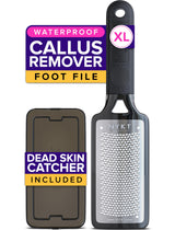 RUSTPROOF Callus Remover for Feet. Professional Pedicure Foot File (XL Size) Pedicure Foot Spa Products, Foot Callus Remover Feet Scrubber for Dead Skin, Wet & Dry Use, Non Electric Foot Care Kit