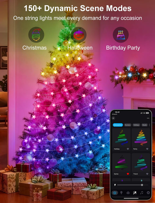 Smart_Star_Fairy_Lights_Plug_in,_33Ft_16_Million_Color_Changing_String_Lights_RGB_Built_in_Chip_APP_&_Remote_Control_DIY_Music_Sync_Twinkle_Light_for_Bedroom_Christmas_Decoration_Christmas_Gift