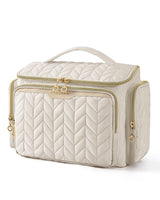 BAGSMART Travel Toiletry Bag, Large Wide-open Travel Bag for Toiletries, Makeup Cosmetic Travel Bag with Handle