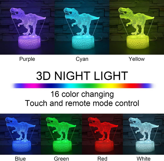 i-CHONY_Dinosaur_Toy_T-Rex_3D_Night_Light_for_Kids_16_Colors_Dimmable_Dinosaur_Led_Light_with_Remote_&_Smart_Touch_&_USB_Cable_-_Dino_Gift_for_Adults_Teens_Boys_Girls_Birthday_Christmas