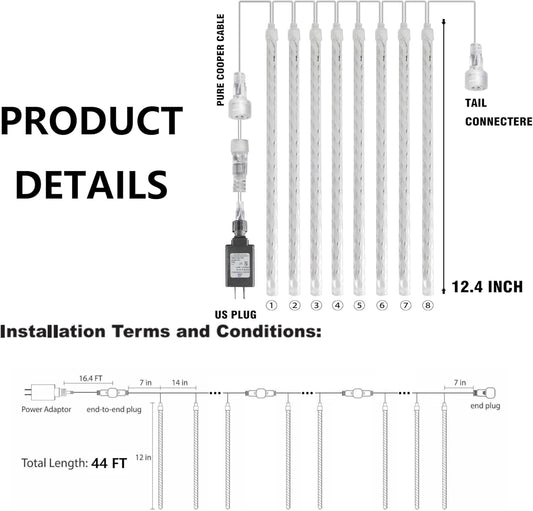 TW_SHINE_Christmas_Meteor_Shower_Lights_Outdoor,_864_LED_12"_24_Tubes_Waterproof_Christmas_Lights_Outdoor_Plug_in,_Snow_Falling_Rain_Icicle_Xmas_Light_Decorations,_Blue