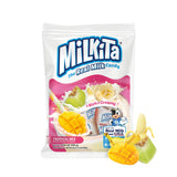 Milkita Creamy Strawberry Milk Candy – Low-Sugar Healthy Halloween Candy with Real Milk for Kids & Adults – Fat Free & Gluten Free Candies with Calcium for Everyday Indulgence (25 Count Bag)