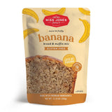 Miss Jones Baking Banana Bread & Muffin Mix - Whole Grains, 50% Lower Sugar, Real Banana, Vegan Banana Bread, Naturally Sweetened Desserts & Treats, 10.57 Ounce (Pack of 1)