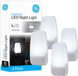 GE Sleeplite Night Lights Plug Into Wall, Dusk to Dawn Sensor, Ambient Lighting, Sleep Aid, Bathroom Décor, LED Lights for Bedroom, Apartment Essentials, Smart Home, 2/4 Pack