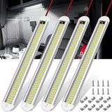 12v LED Interior Light Bar,CT CAPETRONIX 120LEDs 1500LM 8W DC 12 Volt led Strip Lights with ON/Off Switch,for Enclosed Cargo Trailer, Car RV Van Truck Lorry Camper Boat Caravan Motorhome (4Pack)