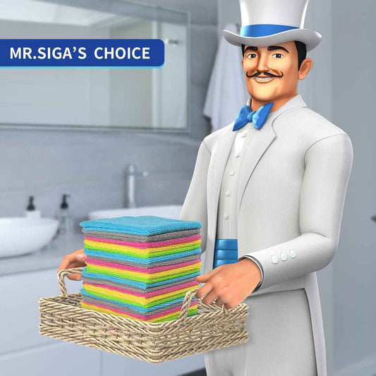 MR.SIGA Microfiber Cleaning Cloth, All-Purpose Cleaning Towels
