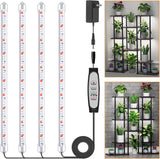 16'' 2/4/6 Bars Grow Light Strips for Indoor Plants with Auto ON/Off Timer 6/12/18H, 5 Dimmable Levels for Shelves Plant Growing(Pack 1)
