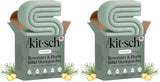 Kitsch Rosemary & Biotin Shampoo Bar - For Hair Growth, Strengthening, Thickening & Volumizing Shampoo for Women and Men - Free of Parabens, Sulfates & Silicones - Made in USA - 3.2 oz
