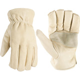 Wells Lamont Men's Reinforced Cowhide Leather Work Gloves with Palm Patch