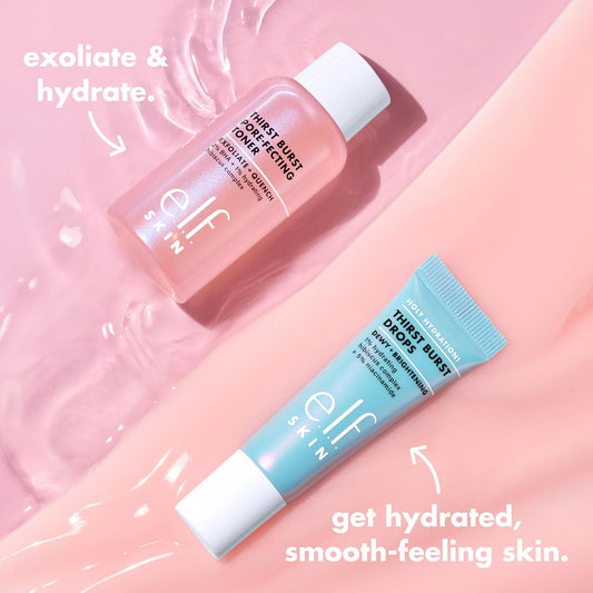 e.l.f._SKIN_Thirst_Burst_Dew-O,_Travel-Sized_Skincare_Set,_Exfoliating_Facial_Toner_&_Hydrating_Serum_Drops,_Gives_Skin_A_Dewy,_Bouncy_Glow,_Vegan_&_Cruelty-Free