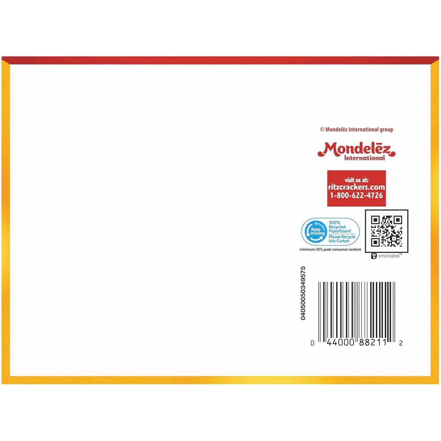 RITZ Cheese Sandwich Crackers, Lunch Snacks, 48 Snack Packs (6 Boxes, 6 Crackers Per Pack)