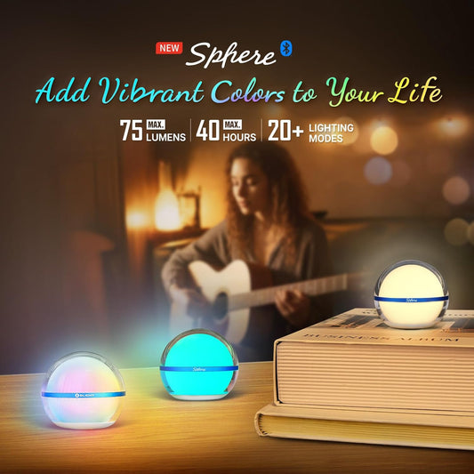 OLIGHT_Sphere_Smart_Night_Light,_75_lumens_Stepless_Dimming_Table_Lamp_with_Remotely_APP_Control,_Magnetic_Rechargeable_RGB_Ambient_Lighting_for_Sleeping,_Reading,_and_Relaxation
