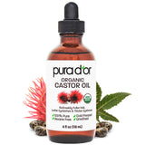 PURA D'OR 4 Oz Organic – 100% Pure Cold-Pressed Virgin Grade – Lightweight Moisturizer for Skin, Face, Body & Hair Relaxer – Helps Dry Skin, Scalp Care, Split Ends, Nails & Cuticles