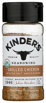 KINDERS Organic Grilled Chicken Seasoning, 3 OZ