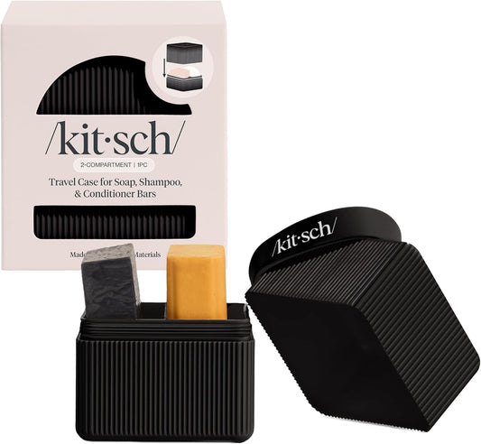 Kitsch_2-Compartment_Travel_Soap_Case_–_Bar_Soap_Holder_&_Organizer,_Travel_Case_for_Bars_–_TSA-Approved_–_Lightweight,_Durable,_Leak-Proof,_Made_from_Recycled_Plastic_–_Black
