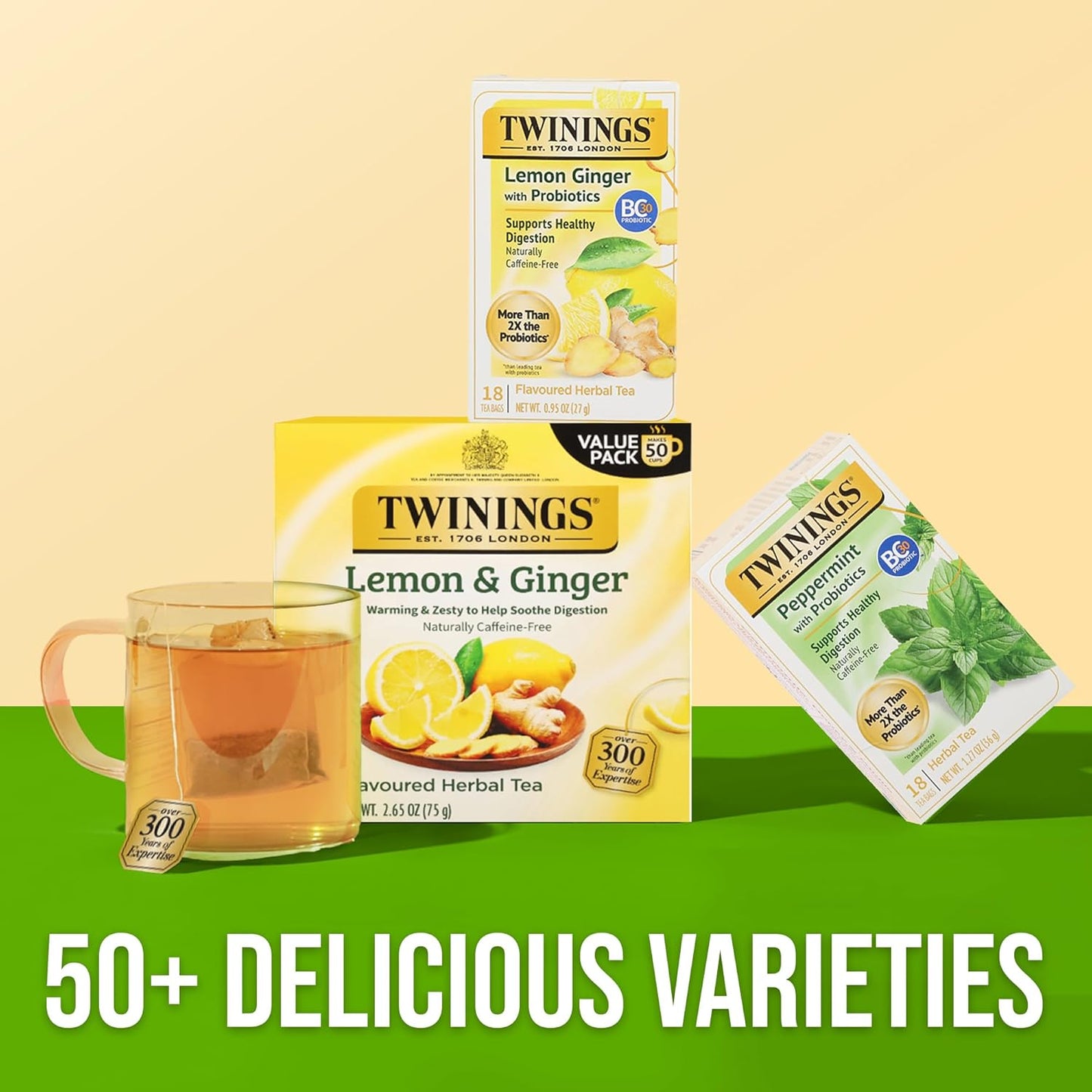 Twinings_Superblends_Probiotics+_Lemon_&_Ginger_Flavoured_Herbal_Tea_with_Turmeric,_Caffeine-Free,_18_Count_(Pack_of_1),_Enjoy_Hot_or_Iced,_18_Teabags
