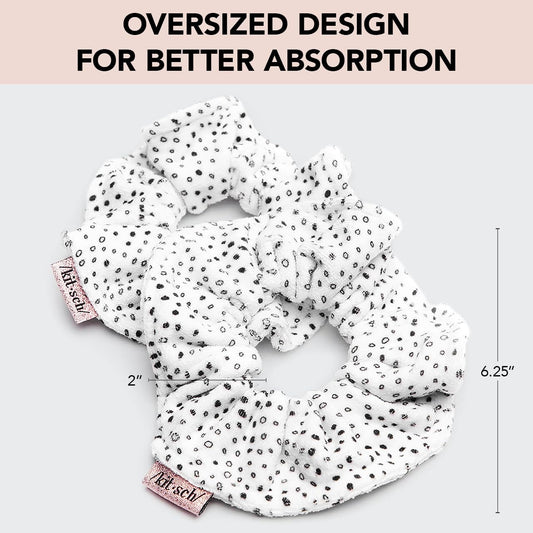 Kitsch_Microfiber_Hair_Towel_Scrunchies_-_Soft_and_Highly_Absorbent_Microfiber_Scrunchie_for_Women_|_Reduces_Heat_Drying_Time_|_Ideal_Gifts_for_Women_-_2pcs_(Micro_Dot_Design)