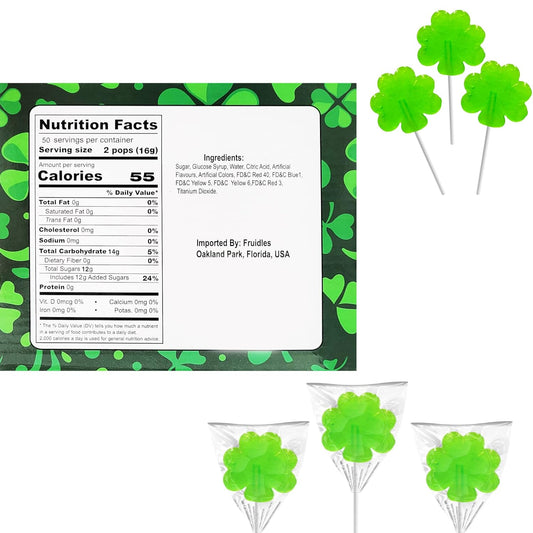 St._Patrick's_Day_25_Green_Shamrock_Lollipops,_Clover_Candy_Suckers,_Party_Favor,_Individually_Wrapped_(25-Pack)_Green_Apple_Flavor