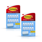 Command Small Clear Wire Toggle Hooks, Damage-Free Hanging with Adhesive, Great for Hanging, Organization and Storage, Holds up to 0.5 lb